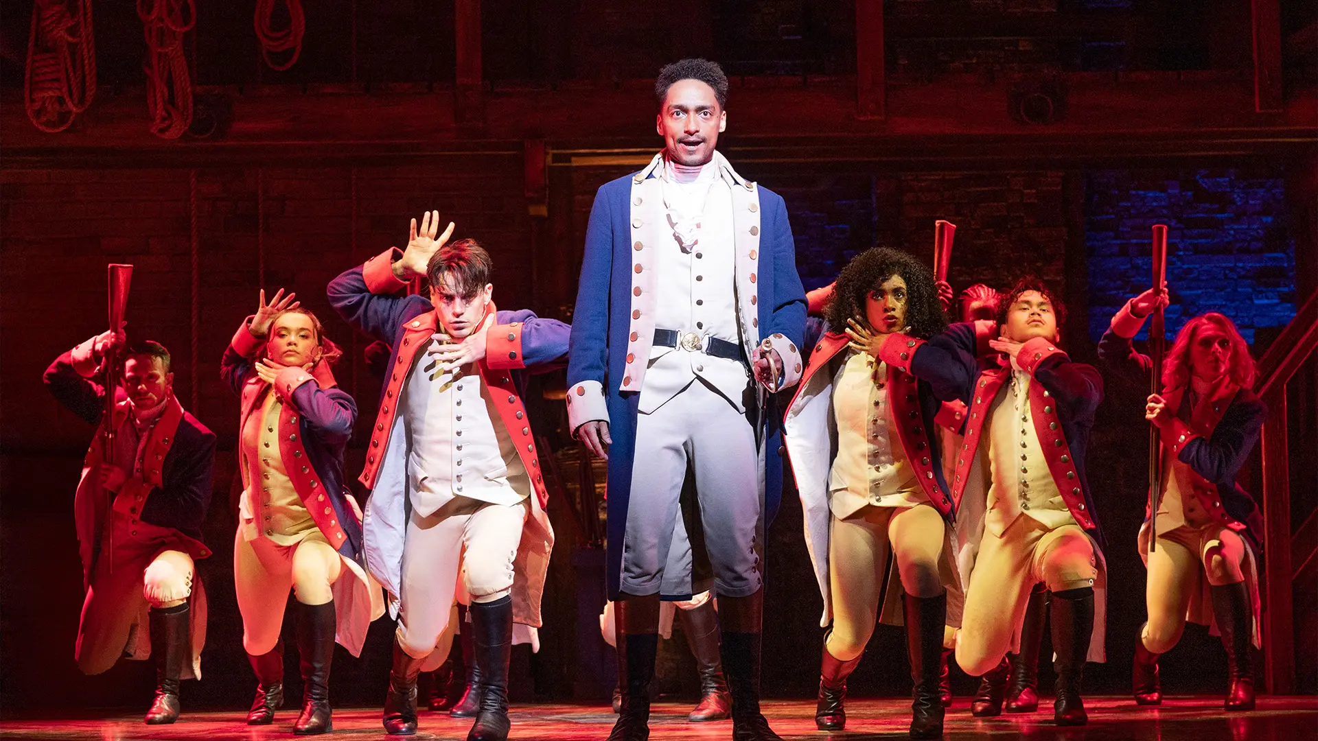 Alex Sawyer as Alexander Hamilton. Photo by Danny Kaan